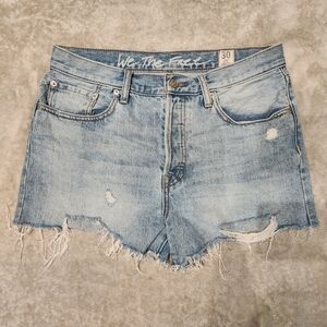 We The Free Light Blue Beach Babe Cutoff Jean Shorts